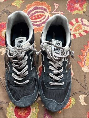 New Balance Men's 574 Sneakers in Black and Gray